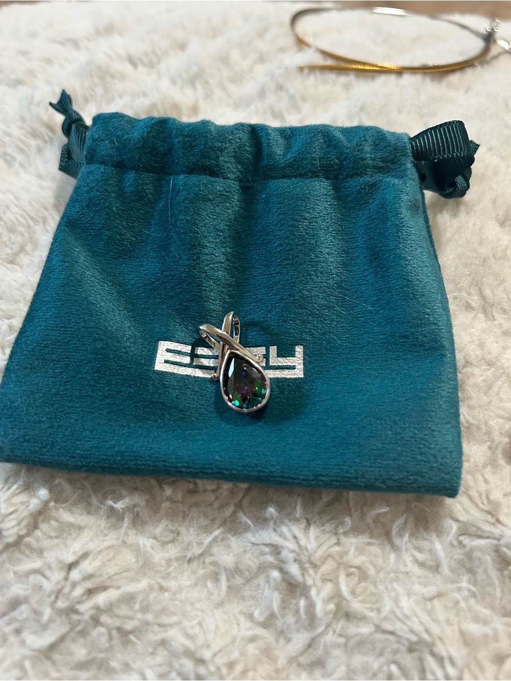 EFFY T925 Mystic Topaz Teardrop Pendant Necklace